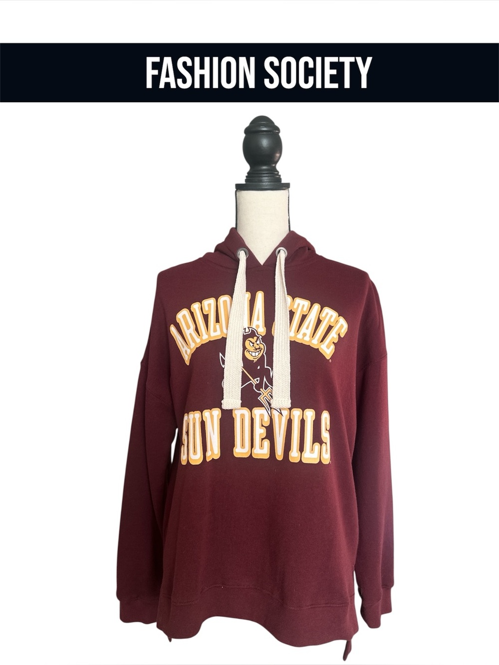 Rivalry Threads Maroon Crewneck Sweatshirt with Gold Lettering
